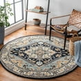 thumbnail image 1 of Safavieh Heritage York Oriental Wool Area Rug, Navy/Ivory, 4' x 4' Round, 1 of 11