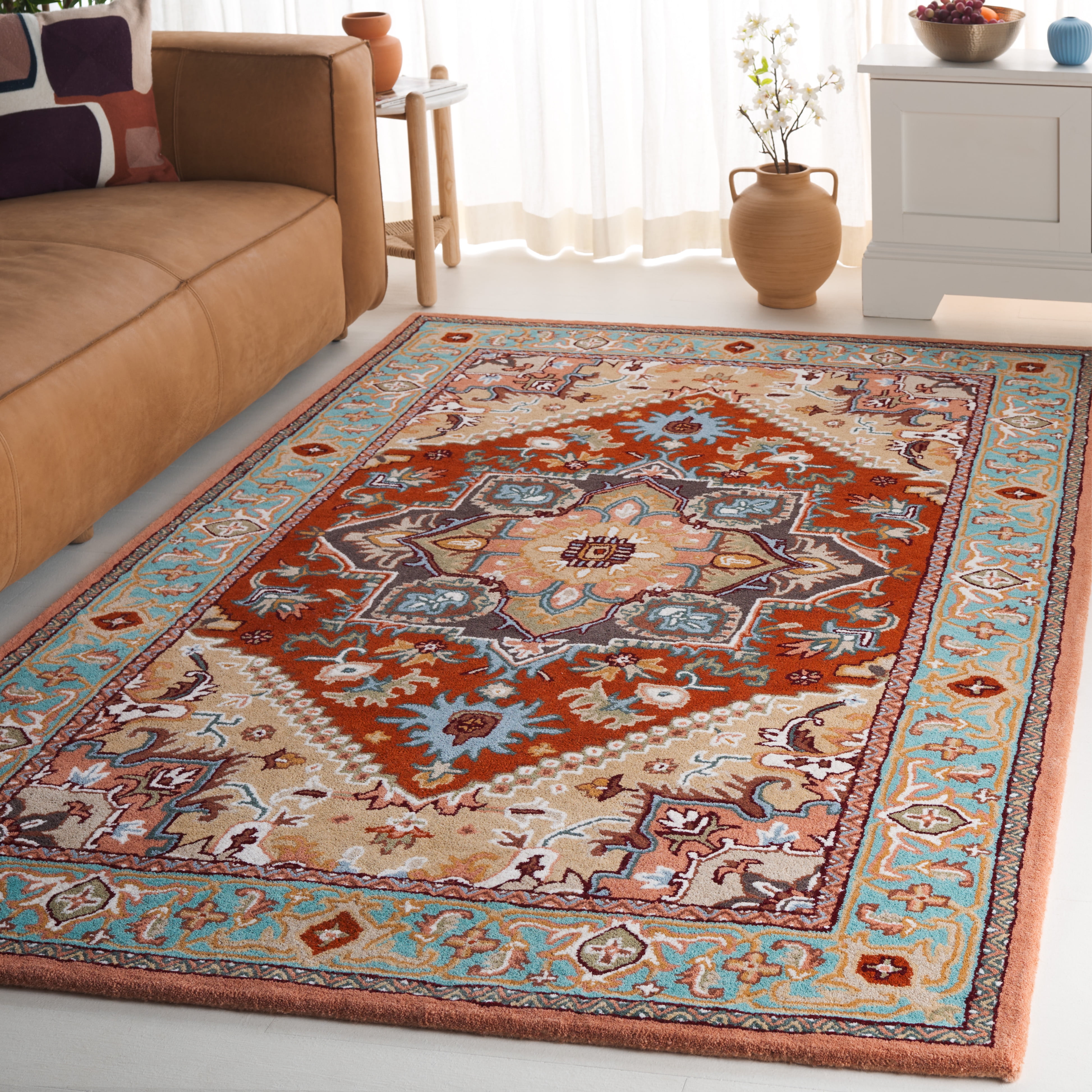 Safavieh Heritage York Oriental Wool Area Rug, Red/Pink, 4' x 6'