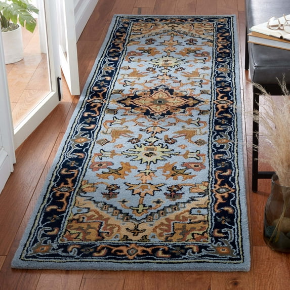 Safavieh Heritage York Oriental Wool Runner Rug, Blue/Light Brown, 2'3" x 12'