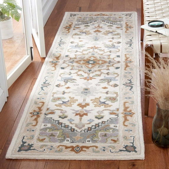 Safavieh Heritage York Oriental Wool Runner Rug, Ivory/Light Blue, 2'3" x 22'