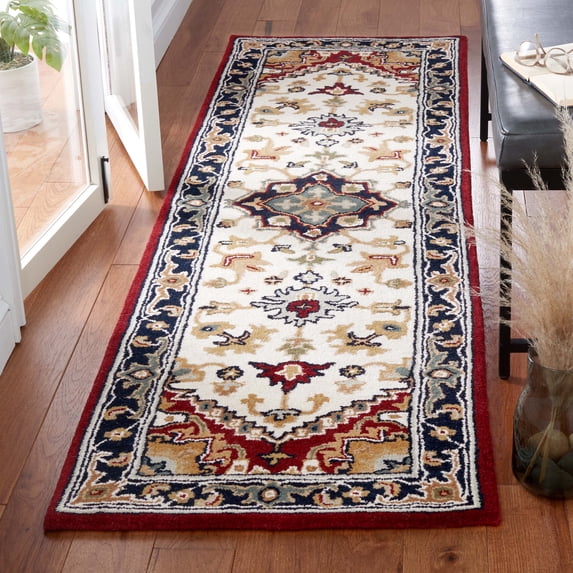 Safavieh Heritage York Oriental Wool Runner Rug, Ivory/Red, 2'3" x 14'