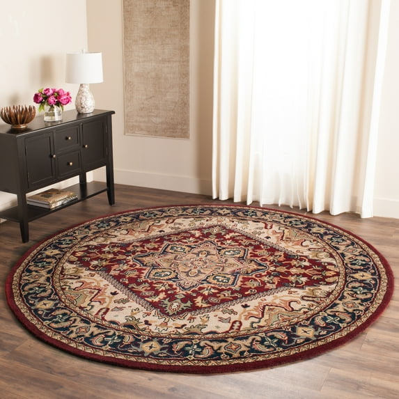 Safavieh Heritage York Oriental Wool Area Rug, Red, 8' x 8' Round