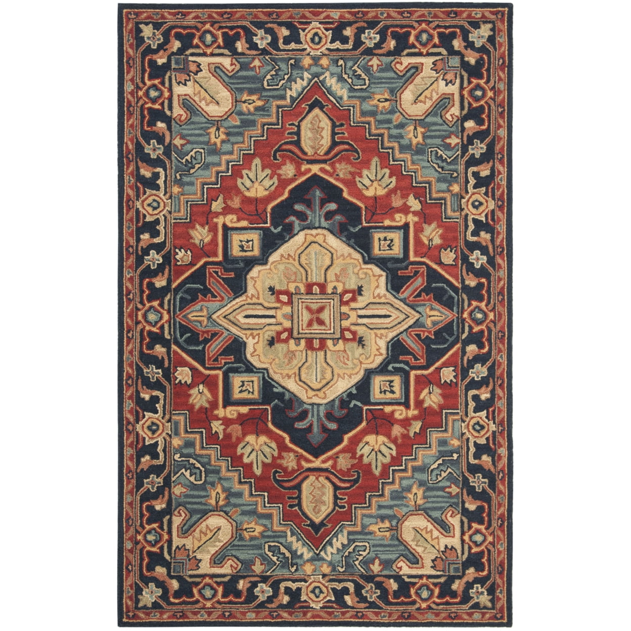 SAFAVIEH Heritage Zoie Oriental Area Rug, Red/Navy, 5' x 8' - Walmart.com