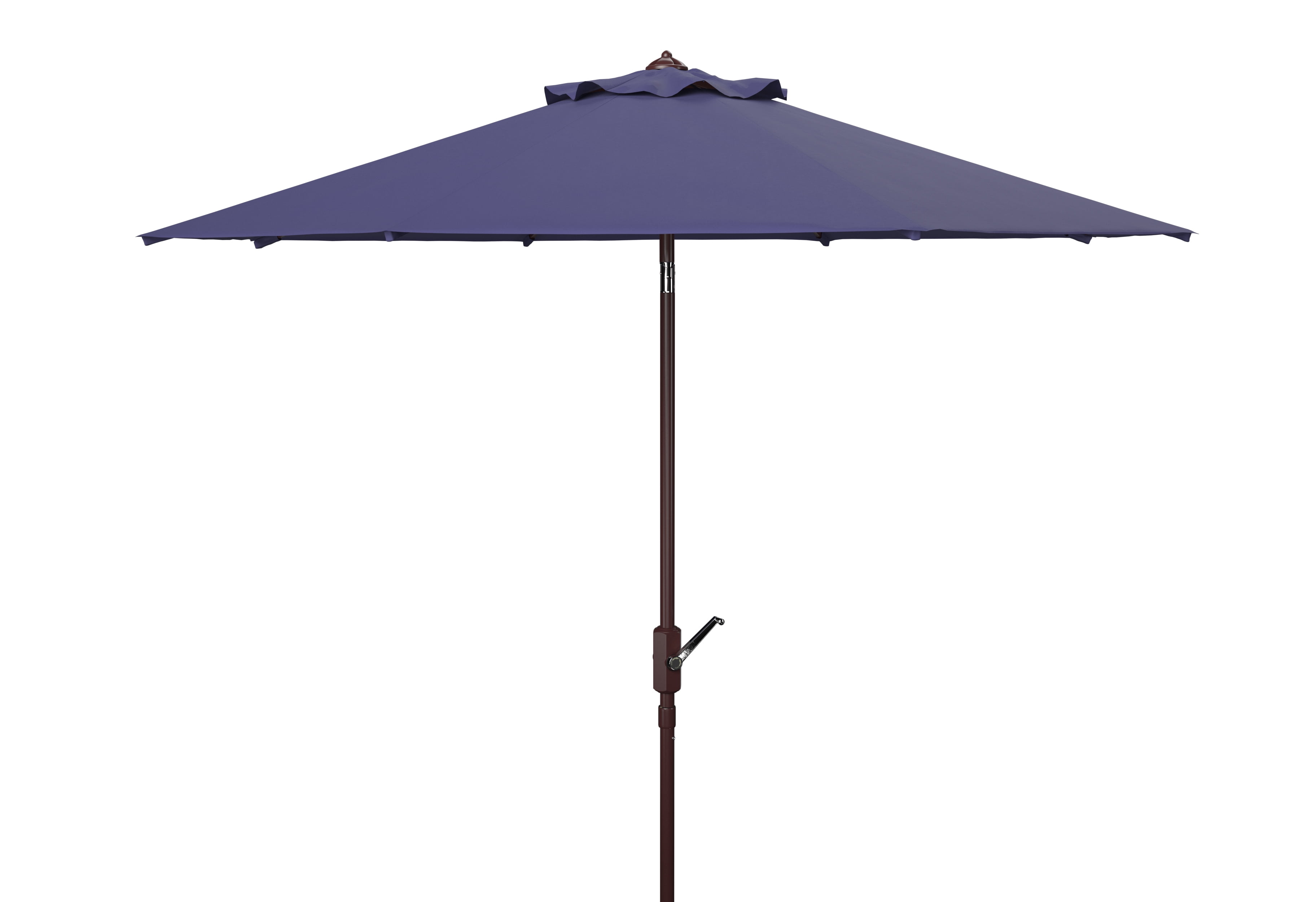 SAFAVIEH Herla 11' Auto Tilt Market Round Patio Umbrella, Navy