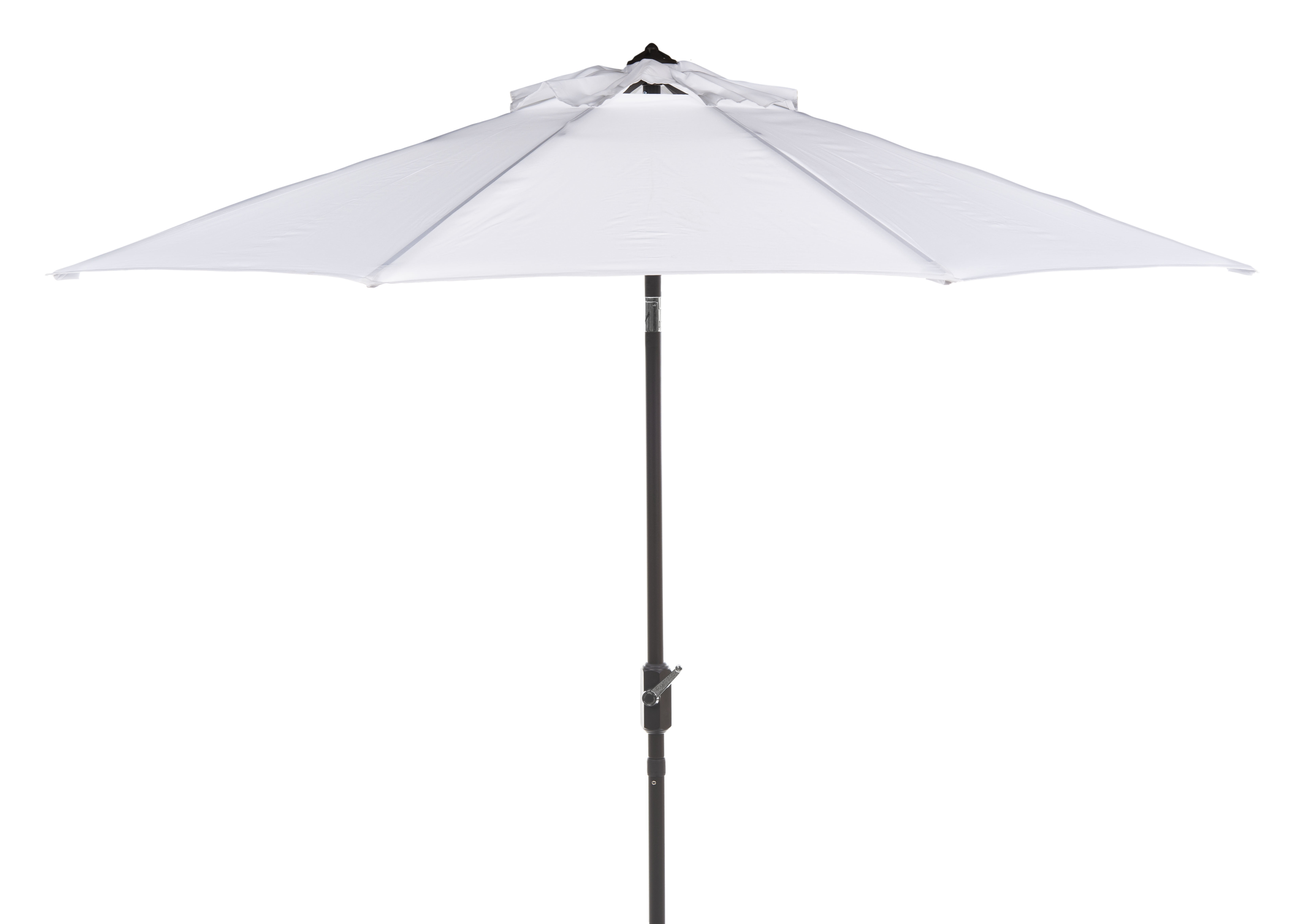SAFAVIEH Herla 11' Auto Tilt Market Round Patio Umbrella, White