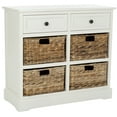 thumbnail image 1 of Safavieh Herman Kids 2-Drawer Dressers with 4 Wicker Baskets, Distressed Cream, 1 of 6