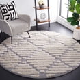 thumbnail image 1 of Safavieh Hi-Lo Abby Diamond Shag Area Rug, Gray/Beige, 6'7" x 6'7" Round, 1 of 7