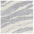 thumbnail image 1 of SAFAVIEH Hi-Lo Almira Abstract Shag Area Rug, Grey/Light Beige, 6'7" x 6'7" Square, 1 of 8