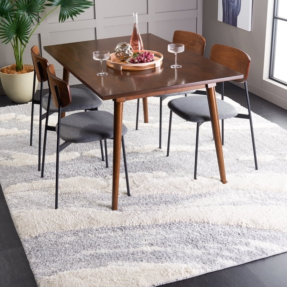 Safavieh Hi-Lo Almira Abstract Shag Area Rug, Gray/Light Beige, 8' x 10'