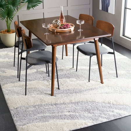 Safavieh Hi-Lo Almira Abstract Shag Area Rug, Gray/Light Beige, 8' x 10'