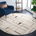 thumbnail image 1 of Safavieh Hi-Lo Greta Diamond Shag Area Rug, Light Beige/Beige, 6'7" x 6'7" Round, 1 of 10