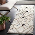 thumbnail image 1 of Safavieh Hi-Lo Greta Diamond Shag Runner Rug, Light Beige/Beige, 2'2" x 8', 1 of 10