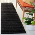 thumbnail image 1 of Safavieh Hi-Lo Tucker Striped Shag Runner Rug, Charcoal, 2'2" x 8', 1 of 11