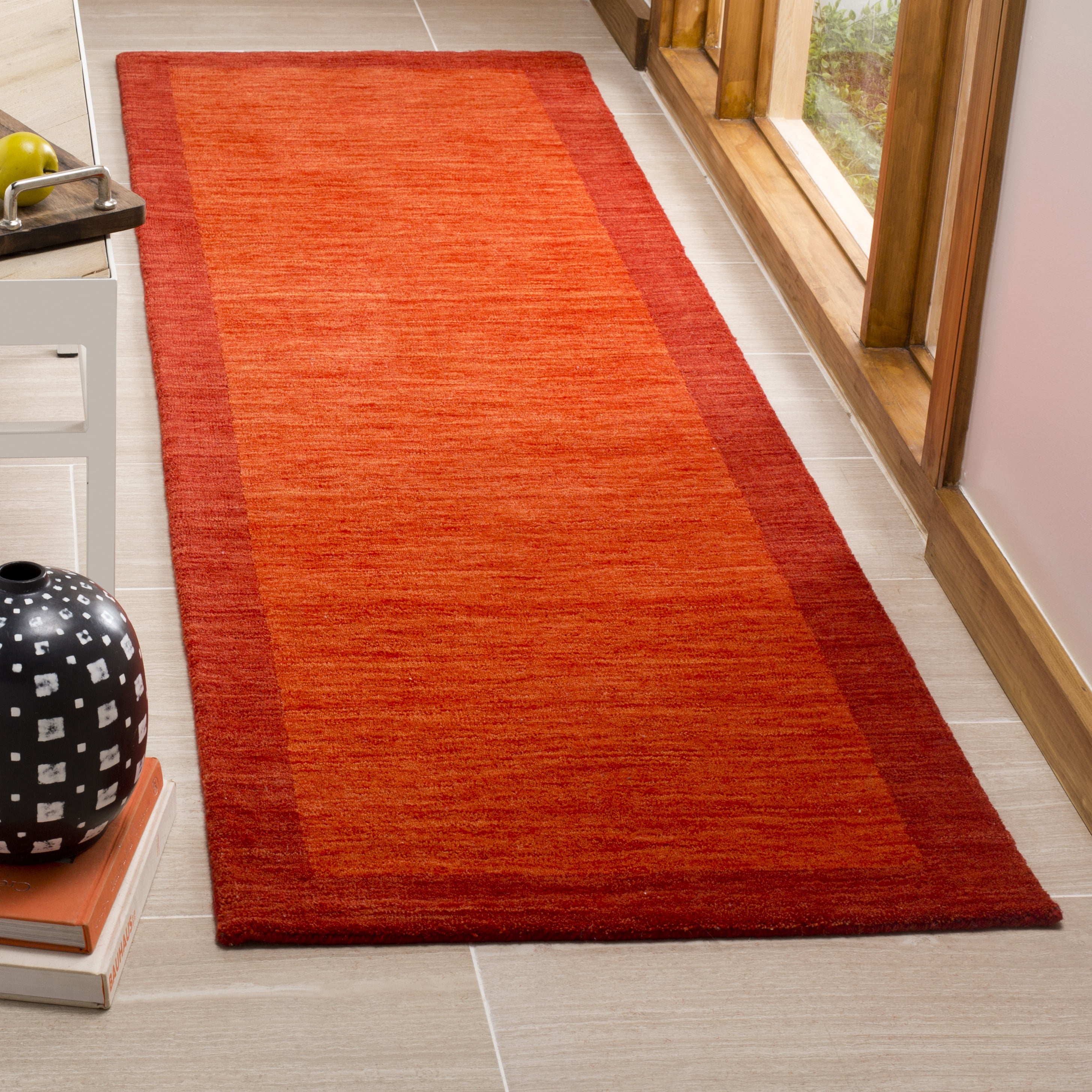 Safavieh Himalaya Addie Solid Wool Runner Rug, Red, 2'3" x 8'