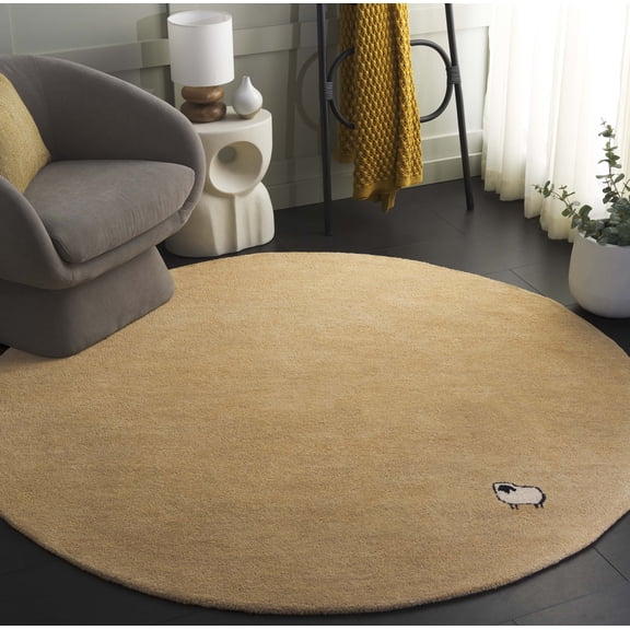 Safavieh Himalaya April Novelty Area Rug, Beige, 6' x 6' Round