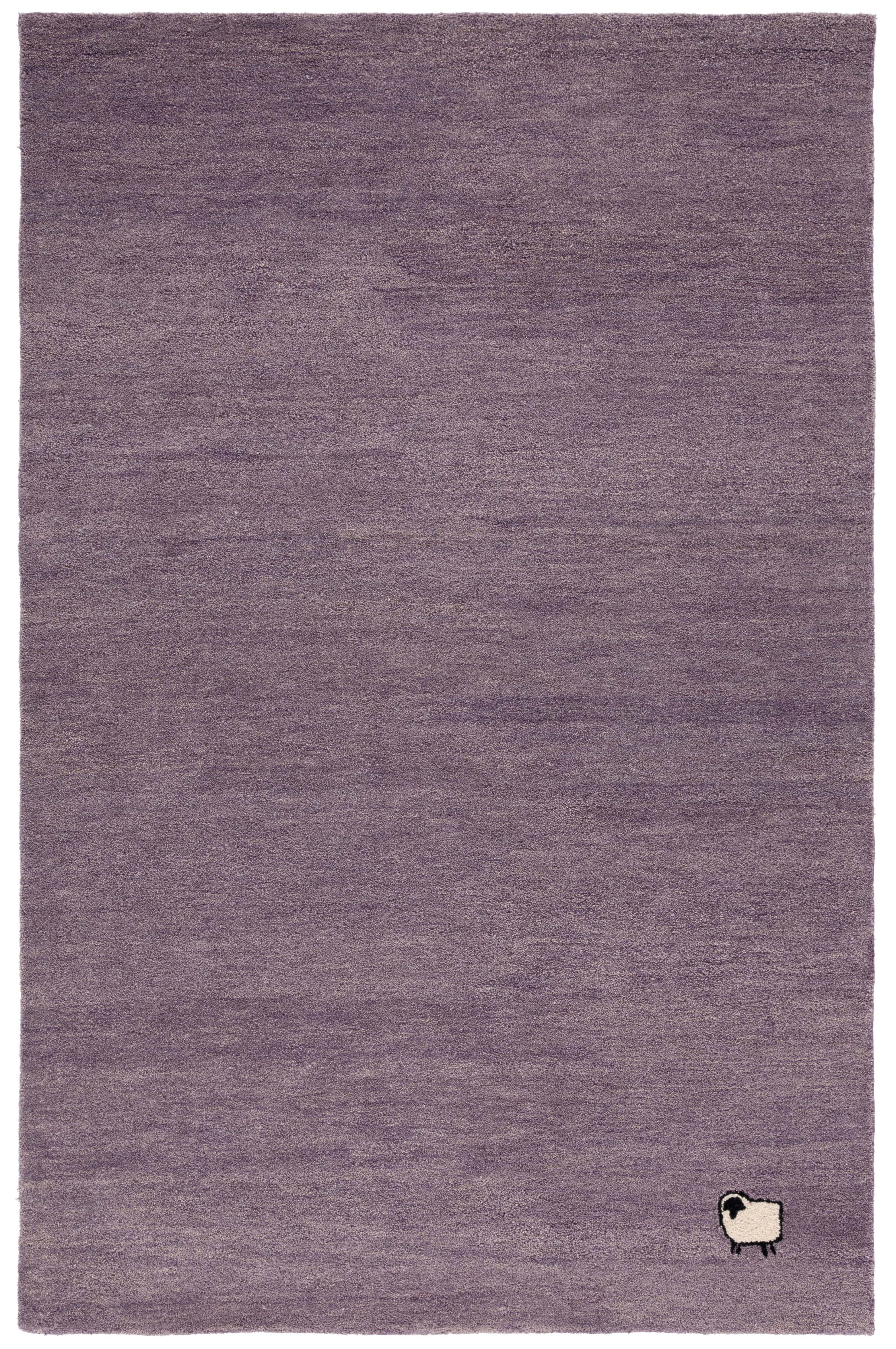 Handmade Purple Wool Tufted Rectangular Area Rug 5' x 8'