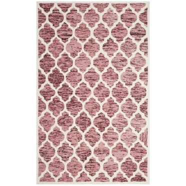 SAFAVIEH Himalaya Carmella Distressed Wool Area Rug, Red/Ivory, 5' x 8'