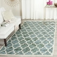 thumbnail image 1 of Safavieh Himalaya Carmella Distressed Wool Area Rug, Turquoise/Ivory, 6' x 6' Square, 1 of 8