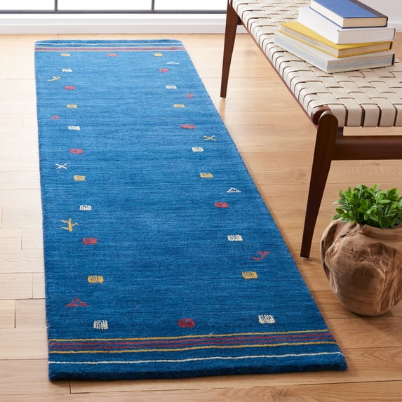 Safavieh Himalaya Charmaine Solid Wool Runner Rug, Blue, 2'3" x 8'