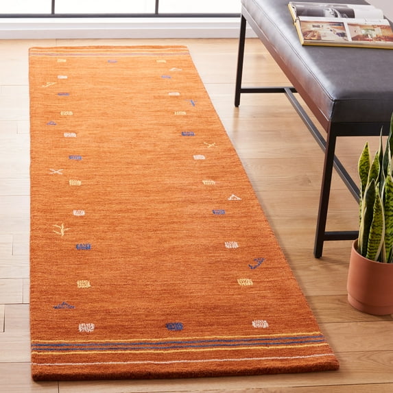 Safavieh Himalaya Charmaine Solid Wool Runner Rug, Rust, 2'3" x 12'