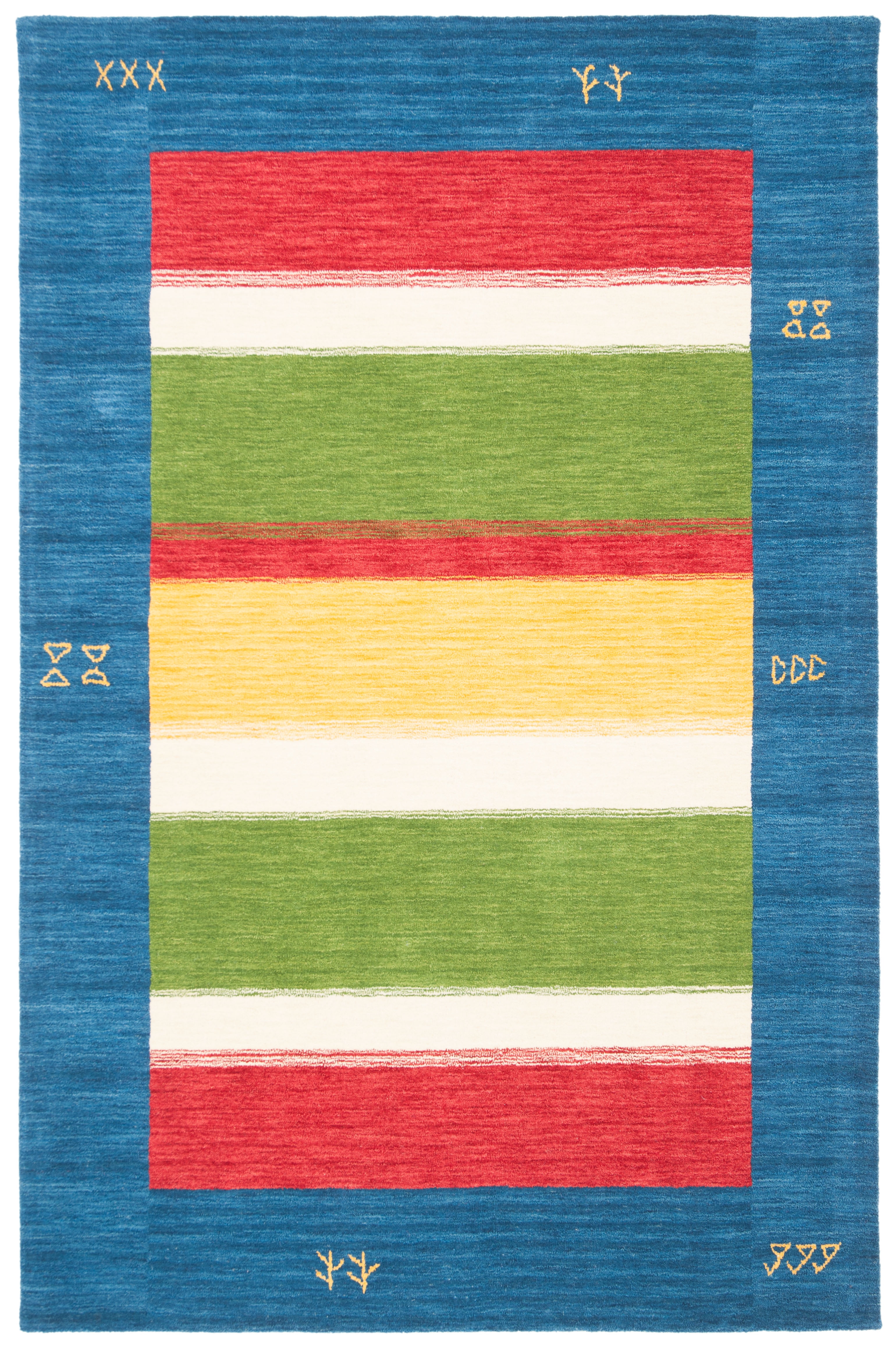SAFAVIEH Himalaya Clarette Striped Wool Runner Rug, Blue, 2'3" x 8'