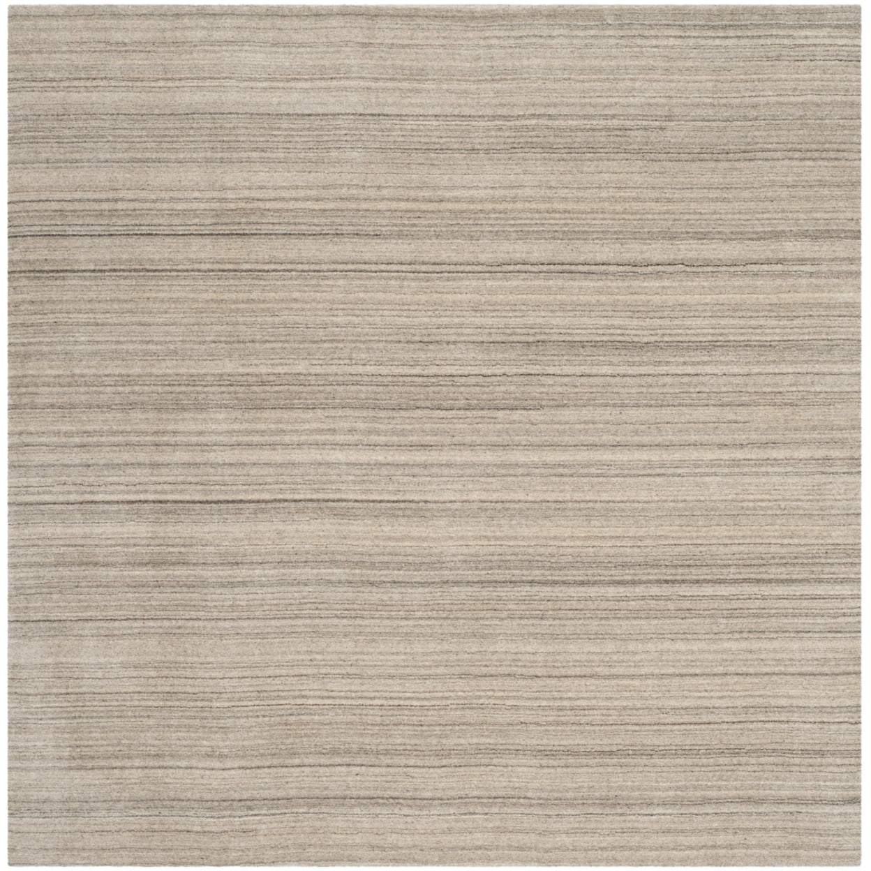 Elysian Square Hand-Knotted Wool Rug in Soothing Gray - 6'