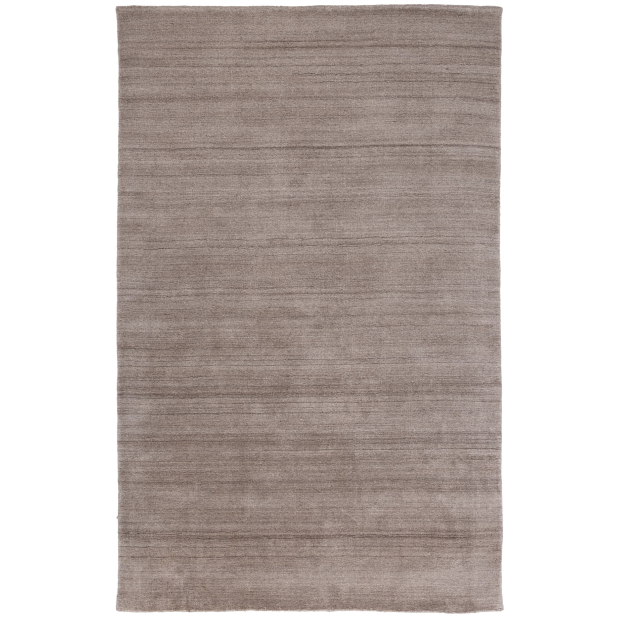 Pewter Hand-Knotted Wool Rectangular Area Rug 6' x 9'