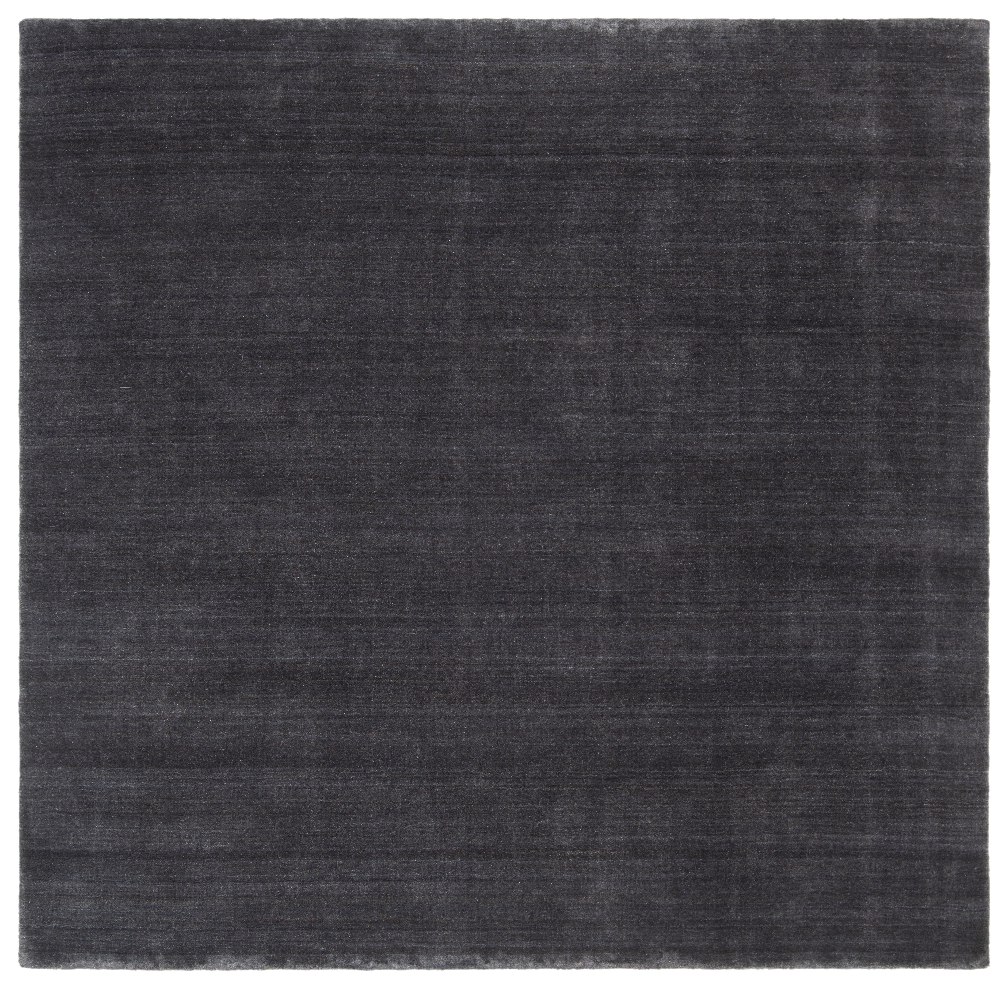 Handmade Black Wool Tufted 4' x 4' Square Area Rug