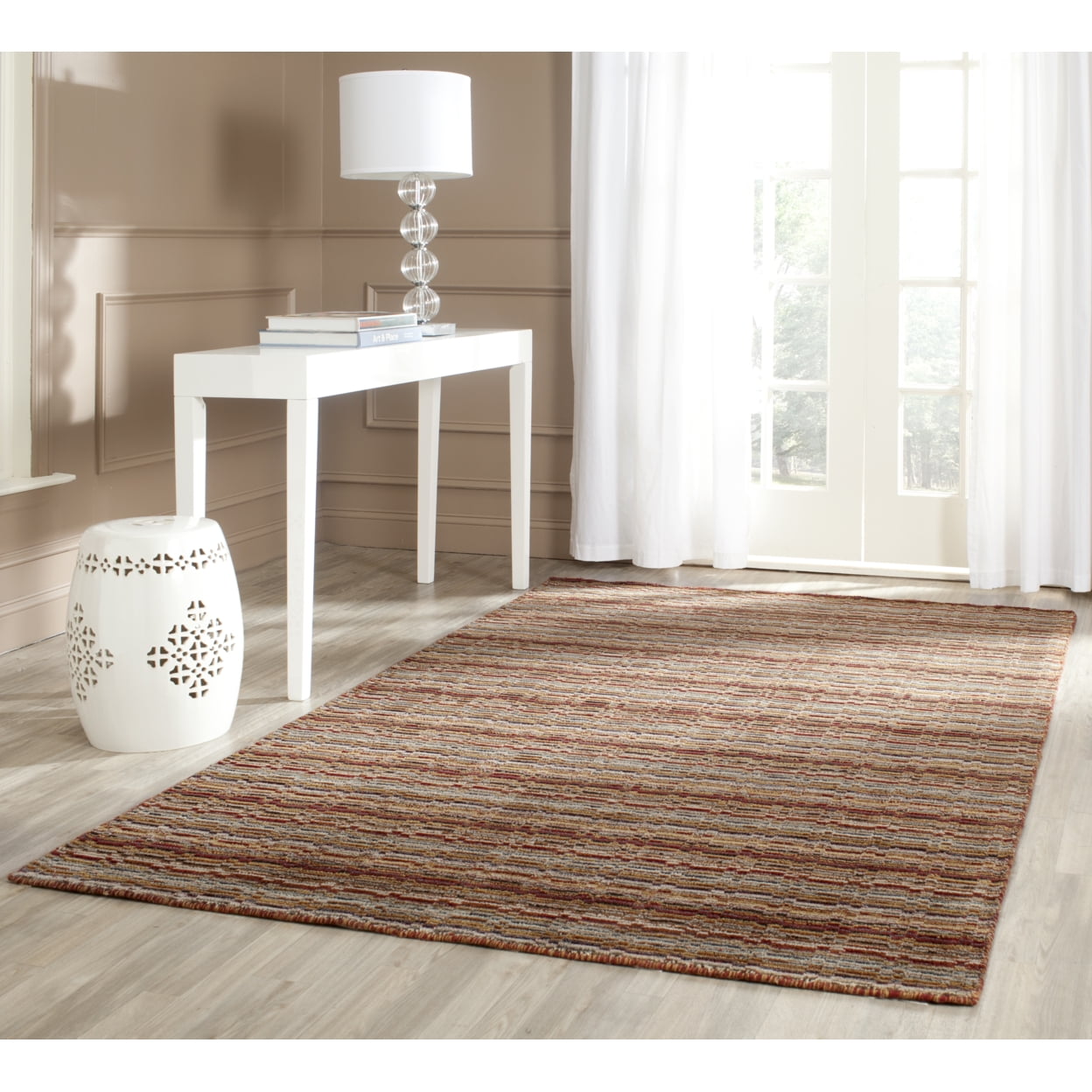 Himalaya Multicolor Hand-Knotted Wool Area Rug 4' x 6'