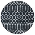 thumbnail image 1 of SAFAVIEH Himalaya Darin Geometric Wool Area Rug, Dark Grey/Ivory, 6' x 6' Round, 1 of 7