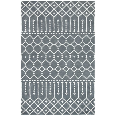 SAFAVIEH Himalaya Darin Geometric Wool Area Rug, Grey/Ivory, 3' x 5'