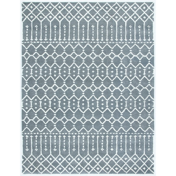 SAFAVIEH Himalaya Darin Geometric Wool Area Rug, Grey/Ivory, 8' x 10'