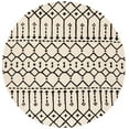 thumbnail image 1 of SAFAVIEH Himalaya Darin Geometric Wool Area Rug, Ivory/Black, 4' x 4' Round, 1 of 8