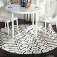 thumbnail image 1 of SAFAVIEH Himalaya Darin Geometric Wool Area Rug, Ivory/Black, 6' x 6' Round, 1 of 7