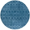 thumbnail image 1 of SAFAVIEH Himalaya Darin Geometric Wool Area Rug, Navy/Silver, 8' x 8' Round, 1 of 7