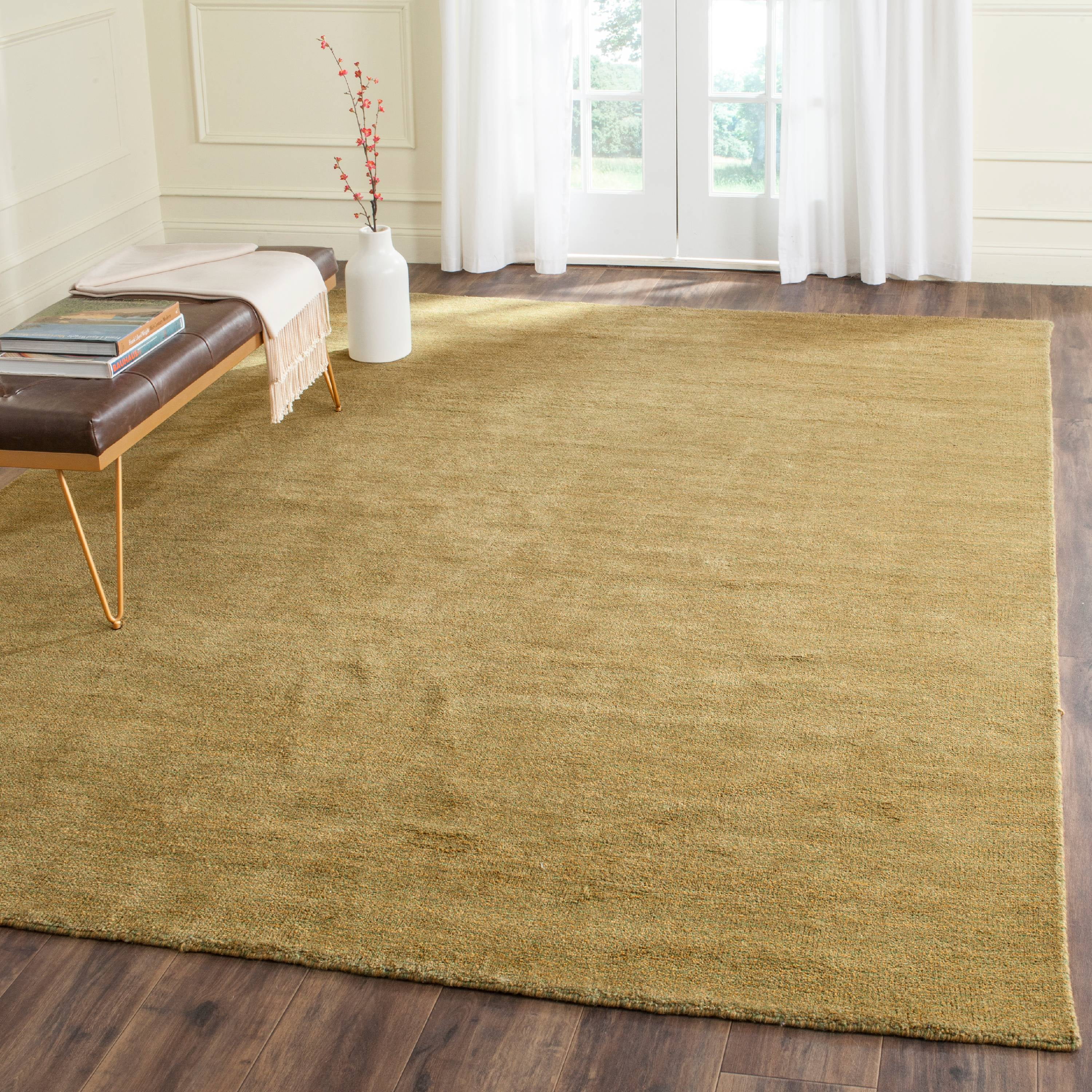 Himalaya Green Hand-Knotted Wool 8' x 10' Area Rug