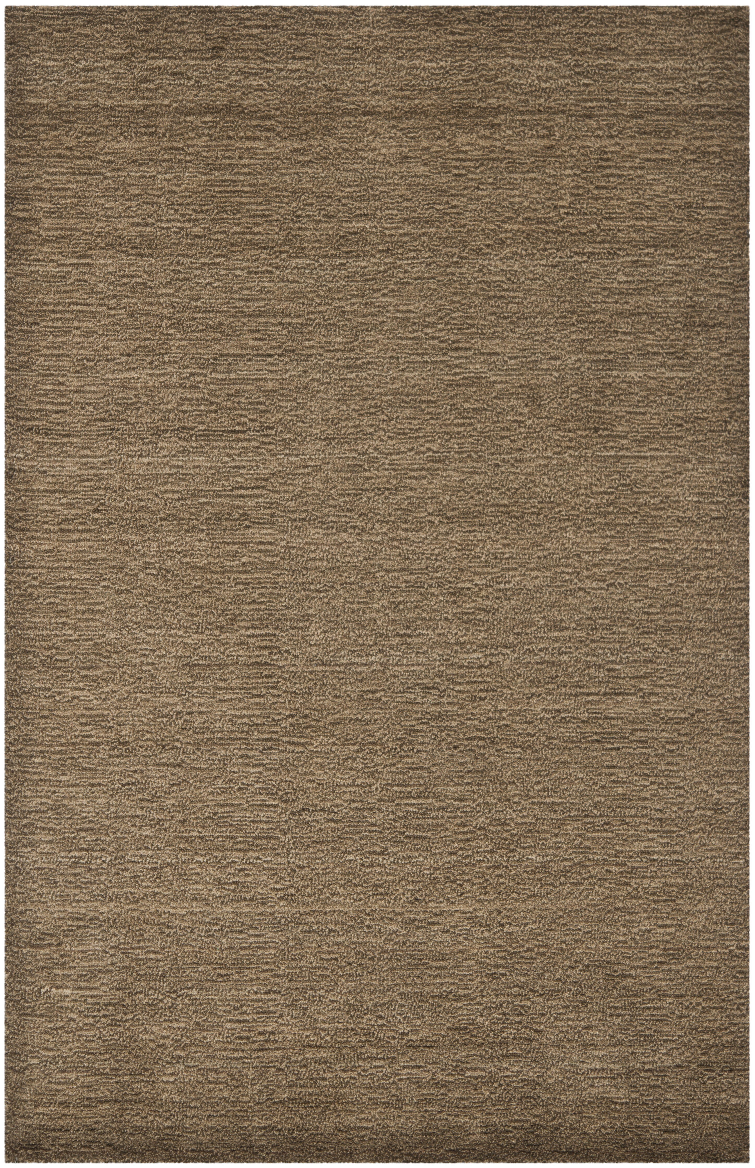 Handmade Brown Wool Shag Rectangular Area Rug 3' x 5'