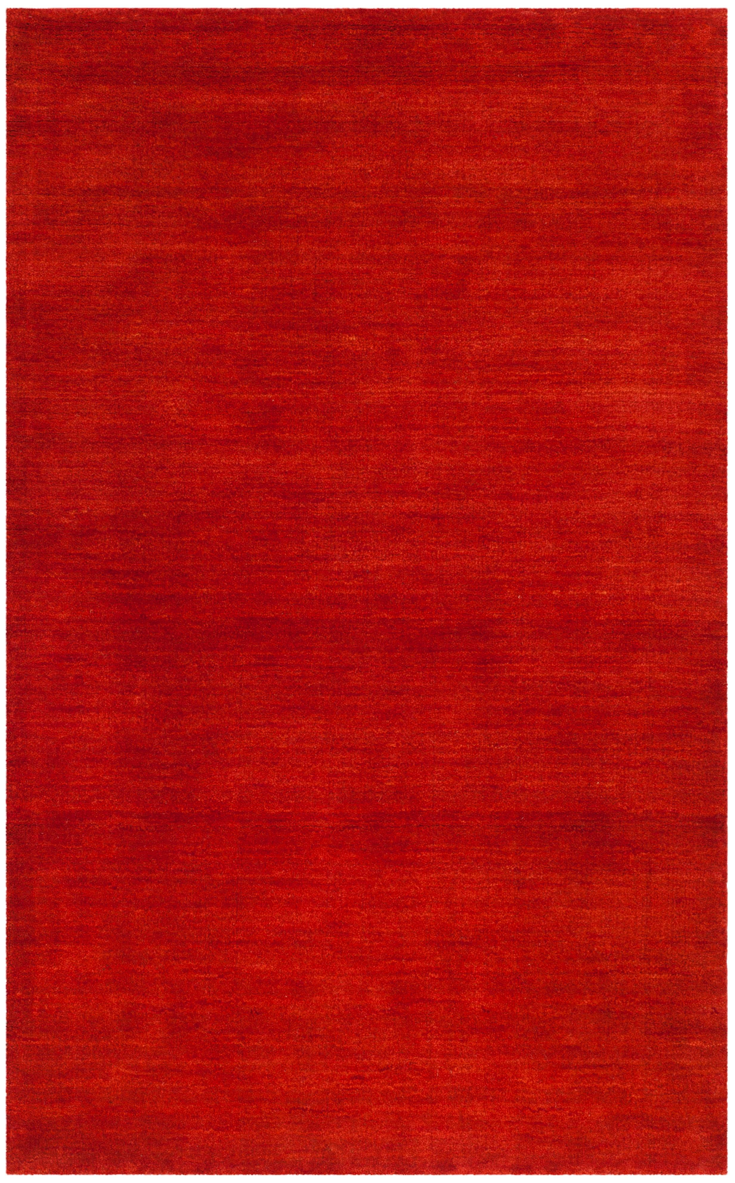 Himalaya Red Hand-Knotted Wool Round Area Rug