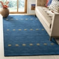 thumbnail image 1 of Safavieh Himalaya Derbhile Solid Wool Area Rug, Blue, 4' x 6', 1 of 8