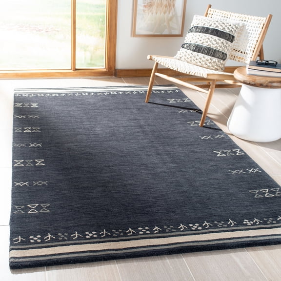 Safavieh Himalaya Dorothea Solid Wool Area Rug, Charcoal, 3' x 5'