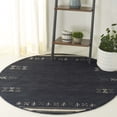 thumbnail image 1 of Safavieh Himalaya Dorothea Solid Wool Area Rug, Charcoal, 4' x 4' Round, 1 of 10