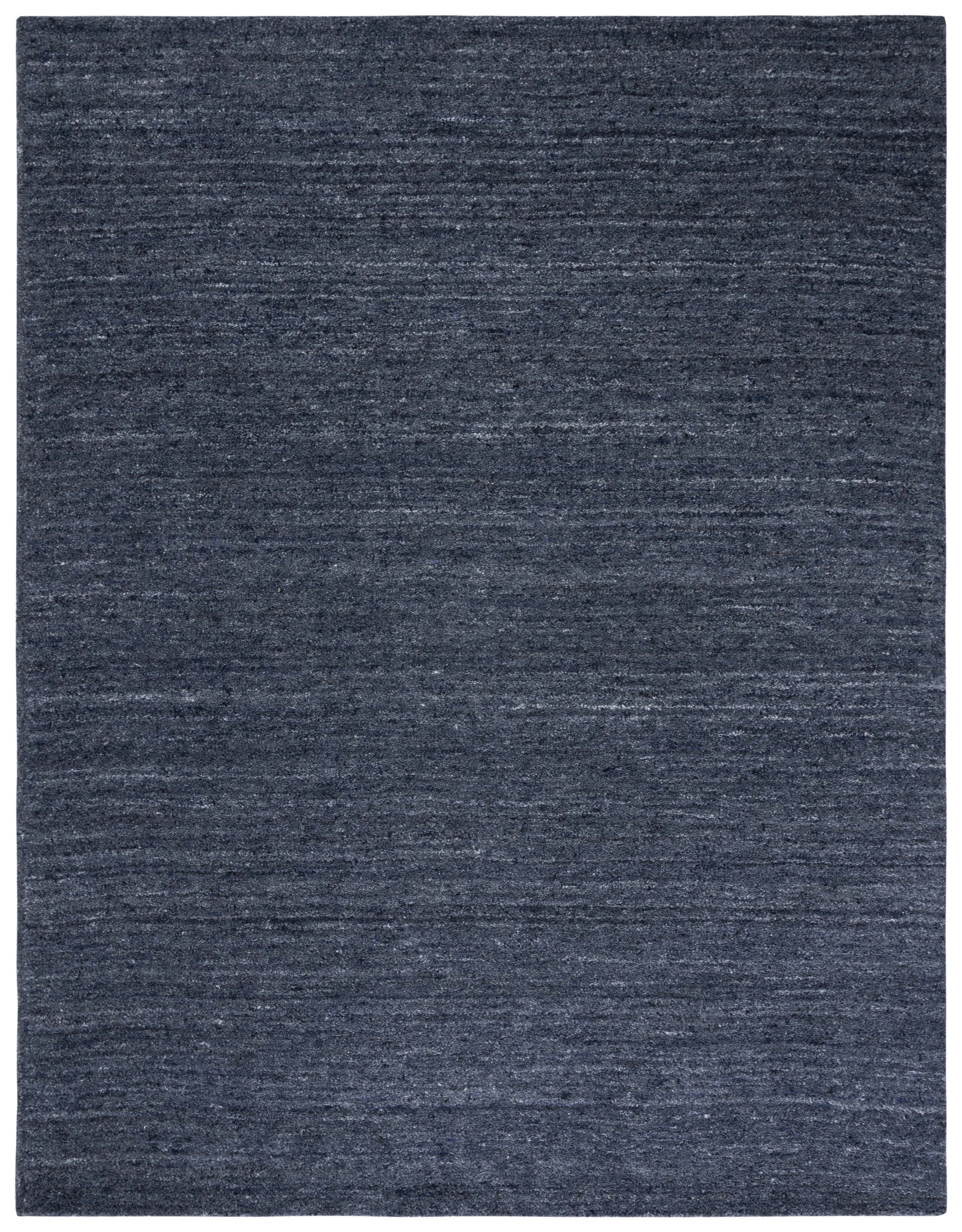 Hand-Tufted Artisan Black & Grey Wool Rectangular Rug 9' x 12'