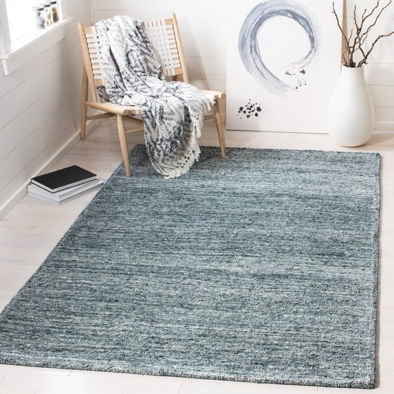 Safavieh Himalaya Flanagan Solid Area Rug, Blue/Gold, 6' x 9'