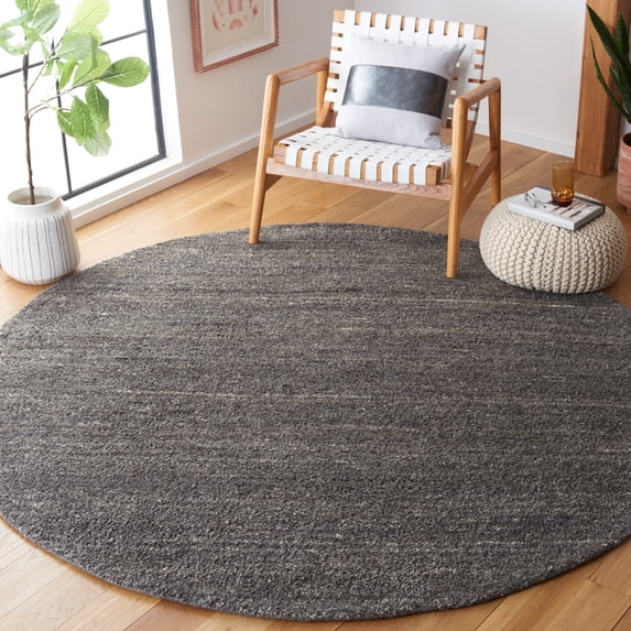 Safavieh Himalaya Flanagan Solid Area Rug, Gray, 7' x 7' Round