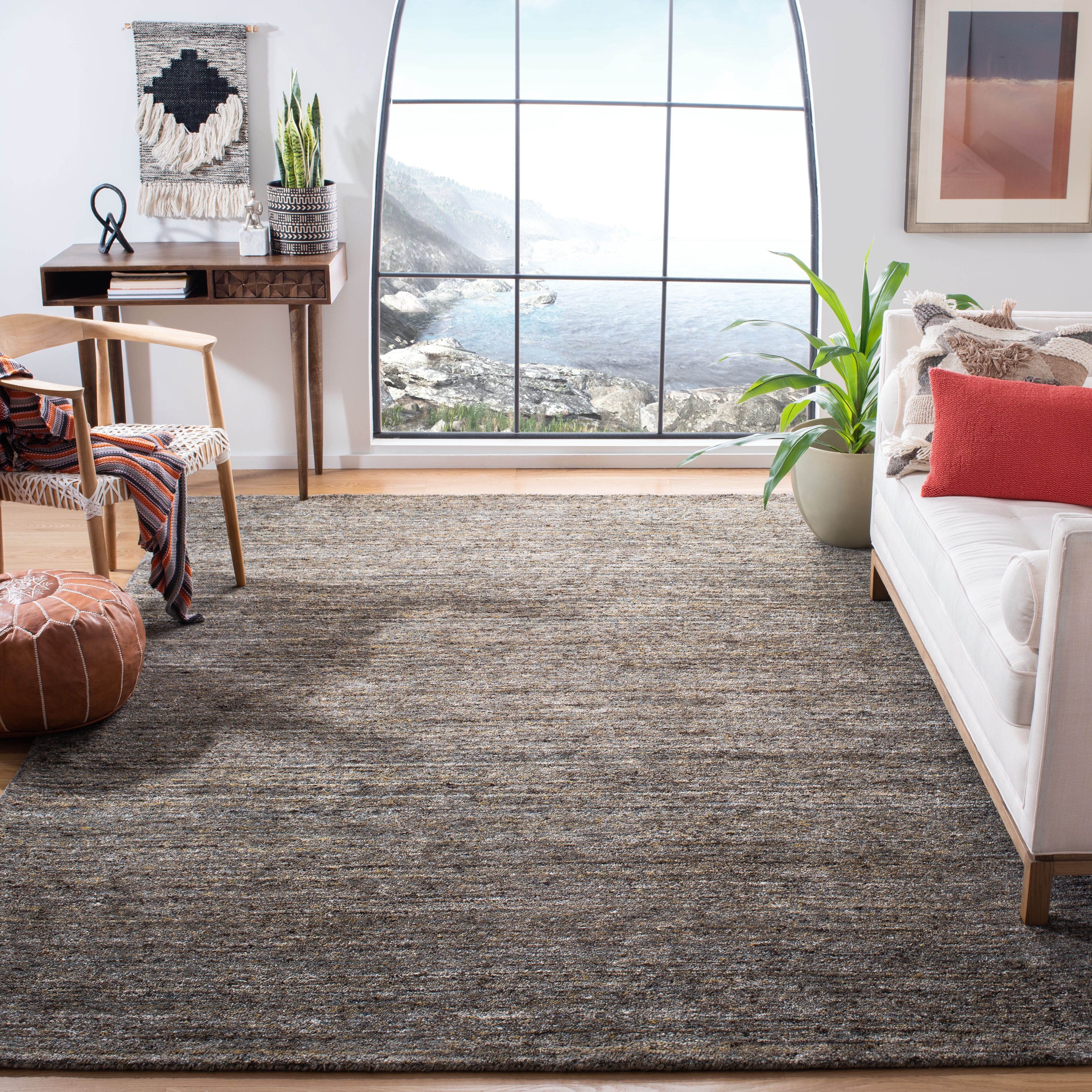 Safavieh Himalaya Flanagan Solid Area Rug, Gray/Olive, 8' x 10'
