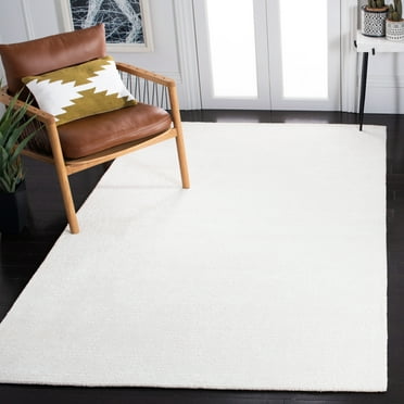 SAFAVIEH Himalaya Fleur Solid Area Rug, Ivory, 4' x 6'