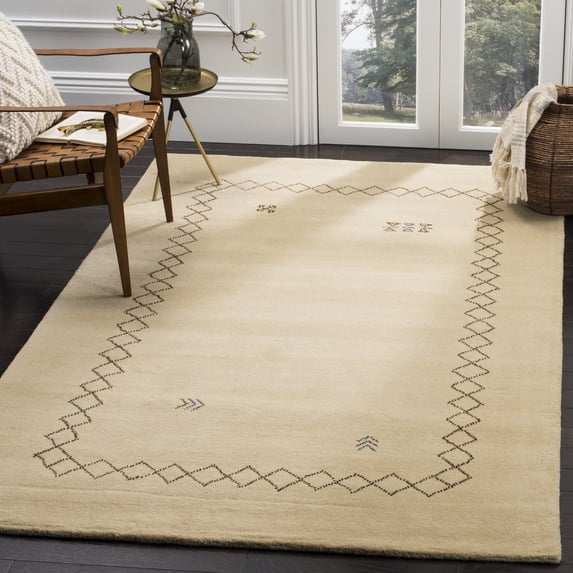 Safavieh Himalaya Grayson Bordered Wool Area Rug, Beige/Multi, 4' x 6'