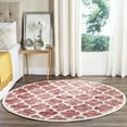 thumbnail image 1 of Safavieh Himalaya Carmella Distressed Wool Area Rug, Red/Ivory, 6' x 6' Round, 1 of 8