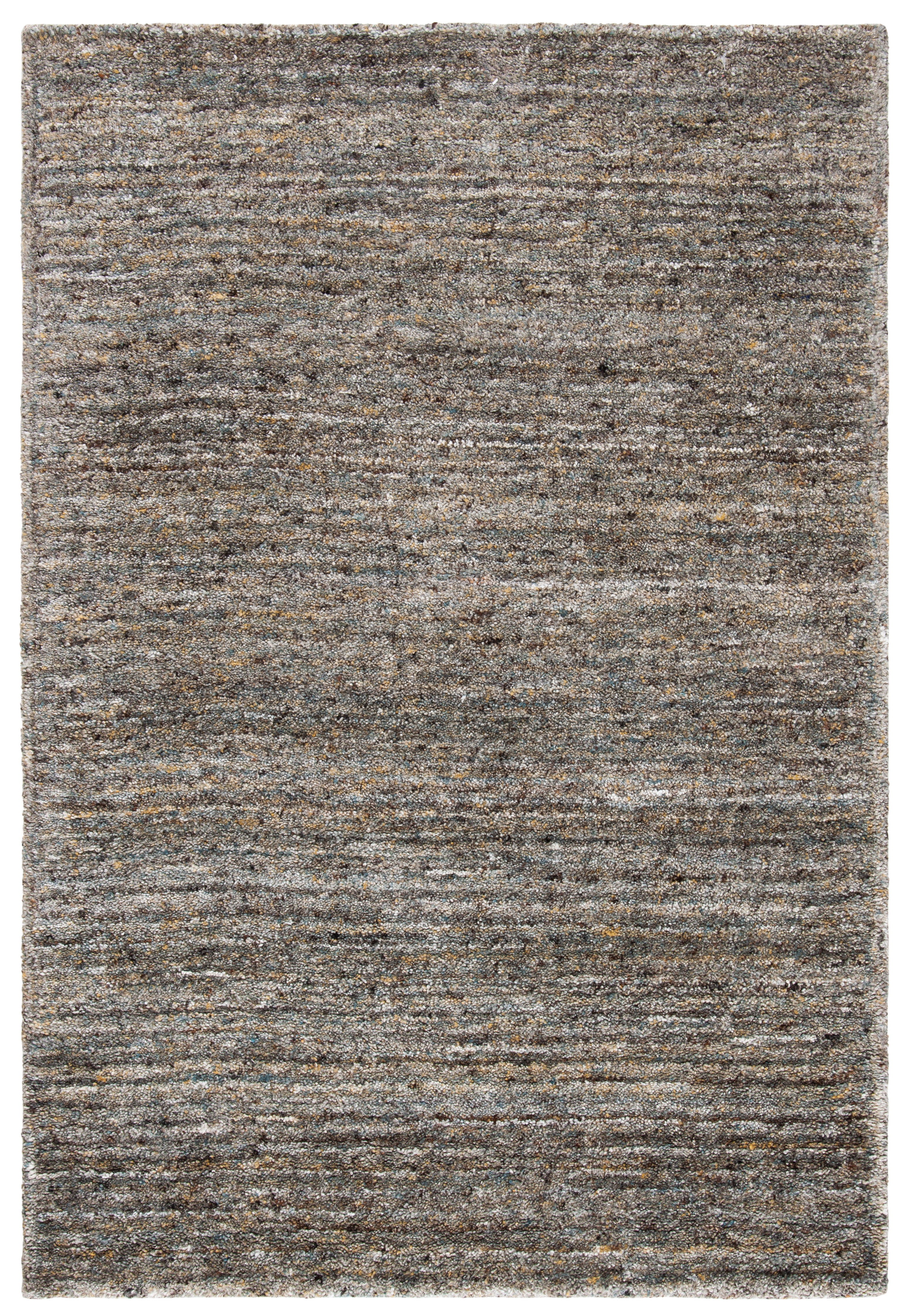 Gray 4' x 6' Handmade Tufted Wool Rectangular Rug