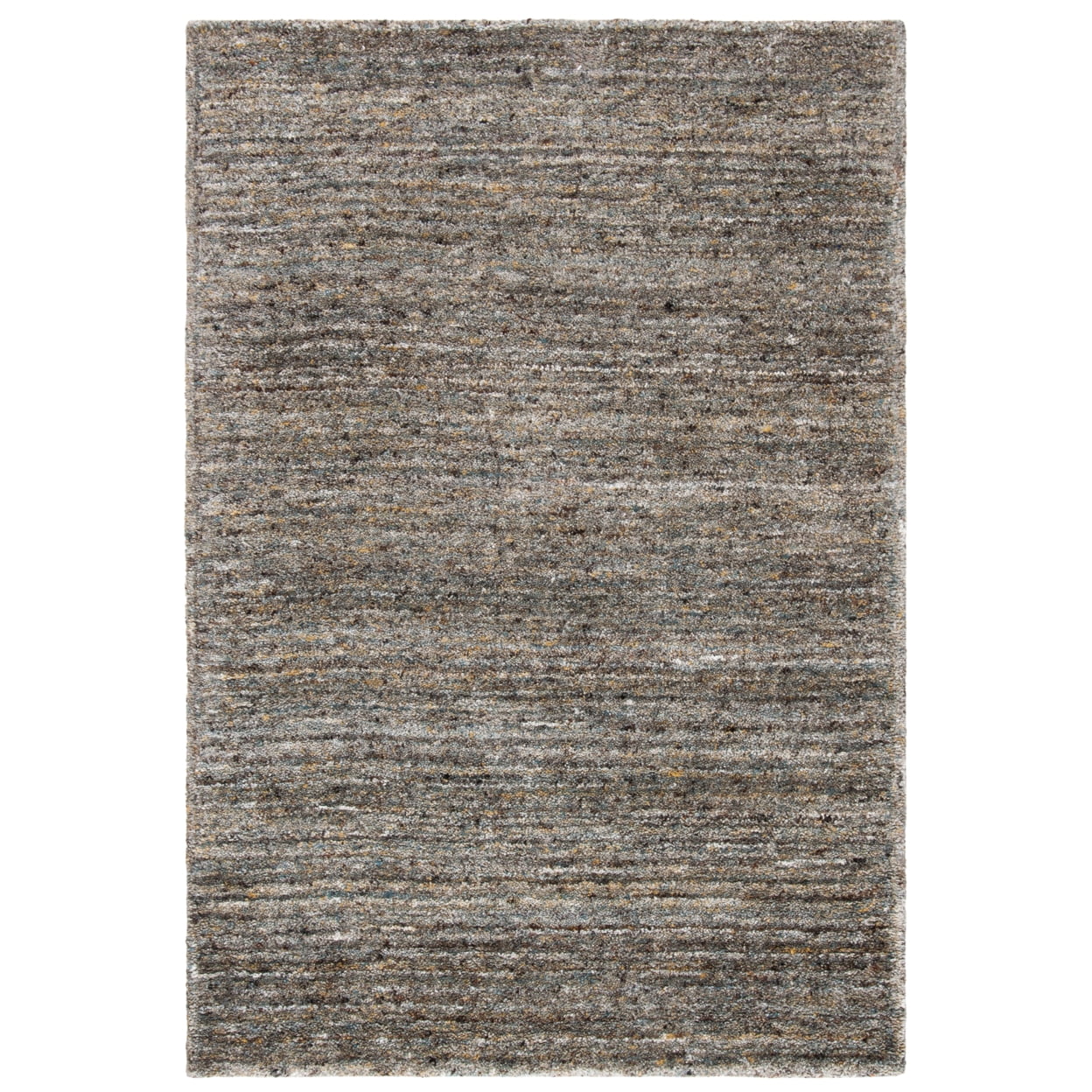 Gray 4' x 6' Handmade Tufted Wool Rectangular Rug